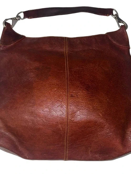 Dooney & Bourke Brown Pebbled Leather Hobo Shoulder Bag Slouchy Vintage Class - Picture 4 of 12